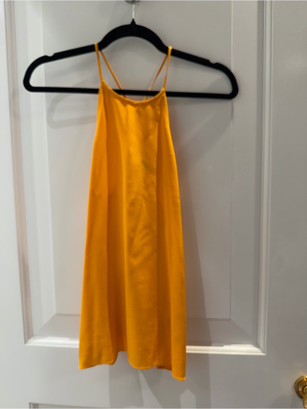 Tibi Vibrant Orange Satin Slip Dress